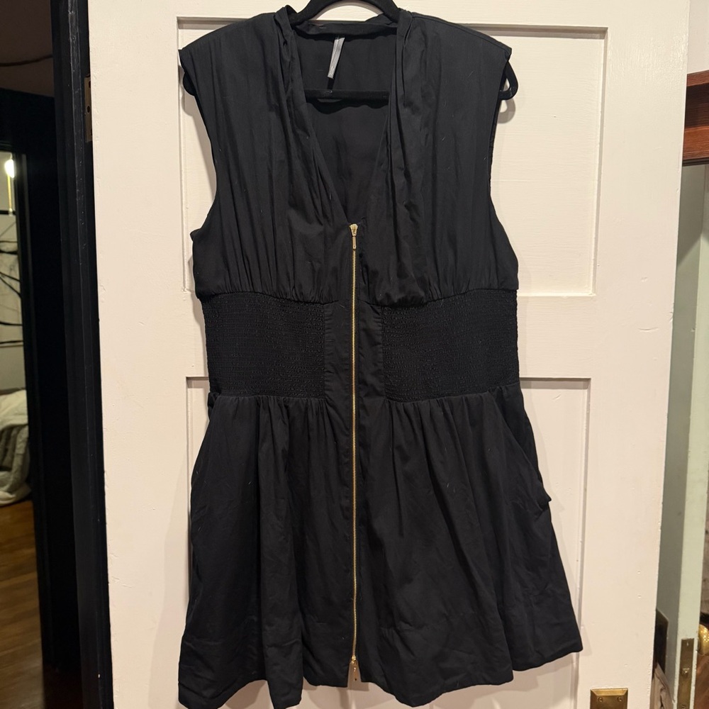 Anthropologie Black Tommie Mini Shirt Dress XL - Picture 4 of 8